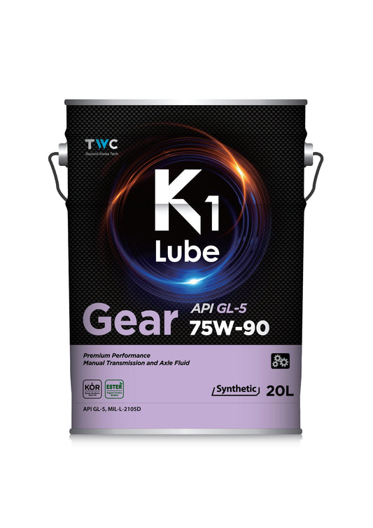 K1 Lube Gear GL-5 75W-90 20L メーカー提供商品写真