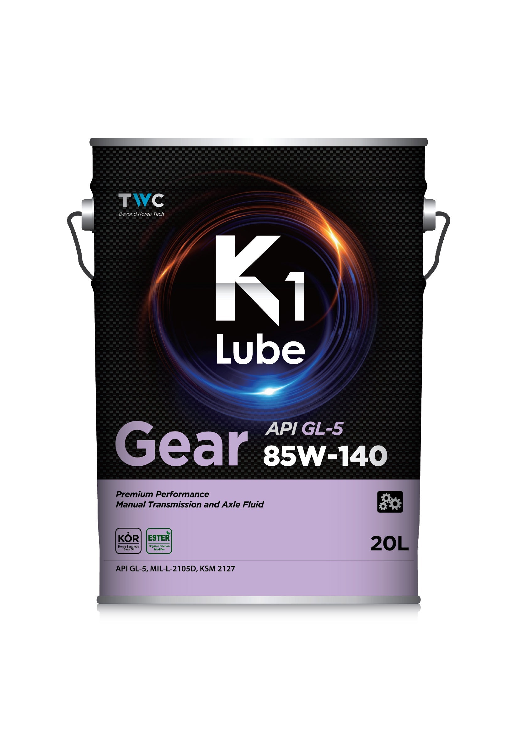 K1 Lube Gear GL-5 85W-140 20L メーカー提供商品写真