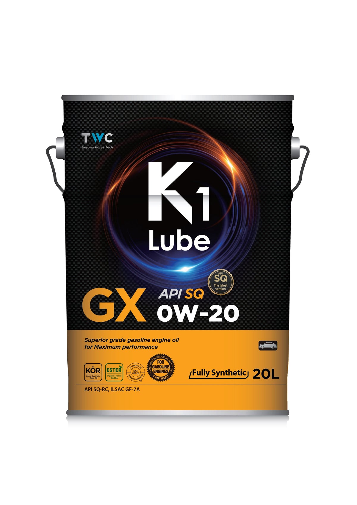K1 Lube GX SQ 0W-20 20L メーカー提供商品写真