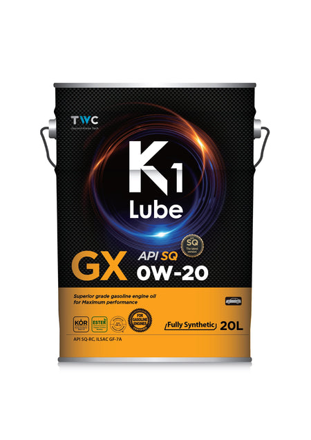 K1 Lube GX SQ 0W-20 20L メーカー提供商品写真