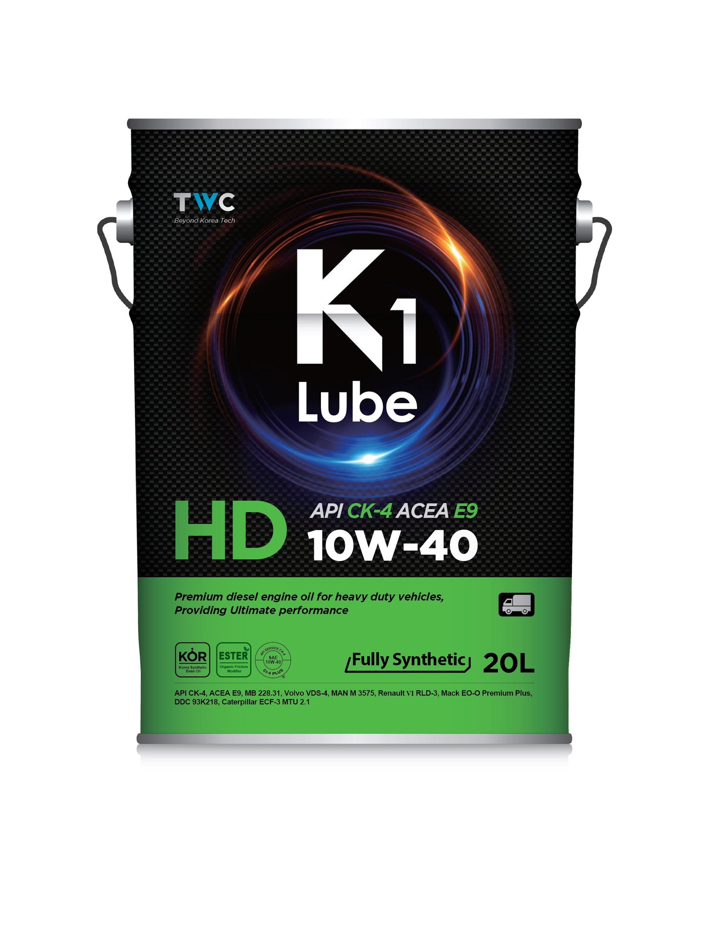 K1 Lube HD CK-4 10W-40 20L メーカー提供商品写真